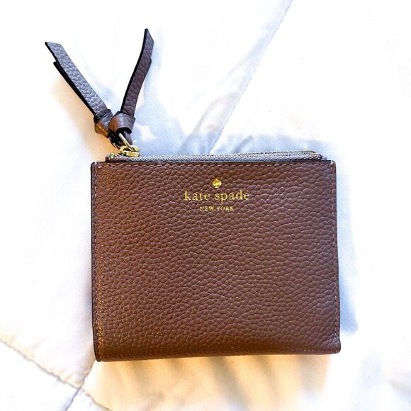 Kate Spade Small Malea Bifold Wallet Tan NWOT NEW - Picture 1 of 7